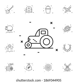 Farm, truck flat vector icon in agriculture pack