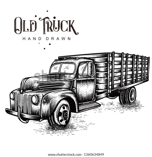 Farm Truck hand\
drawn
