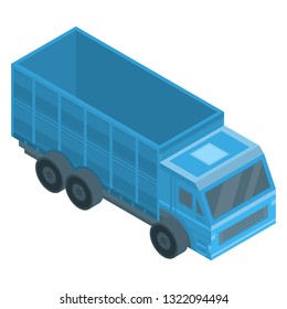 Farm truck icon. Isometric of farm truck vector icon for web design isolated on white background