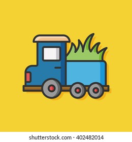 farm truck vector icon