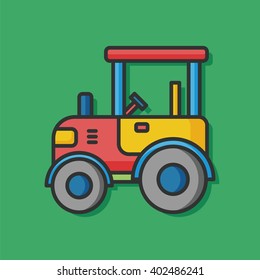 farm truck vector icon