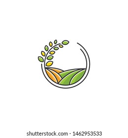 farm vector icon design template