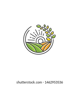 farm vector icon design template