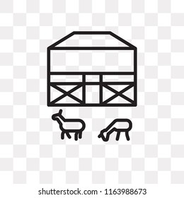 Farm vector icon isolated on transparent background, Farm logo concept