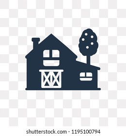 Farm vector icon isolated on transparent background, Farm transparency concept can be used web and mobile