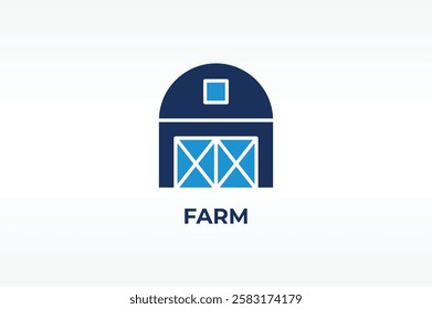 FARM vector, icon or logo sign isolated symbol illustration