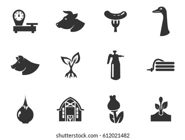 Farm vector icons for user interface design
