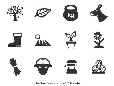 Farm vector icons for user interface design