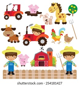 Farm vector illustration