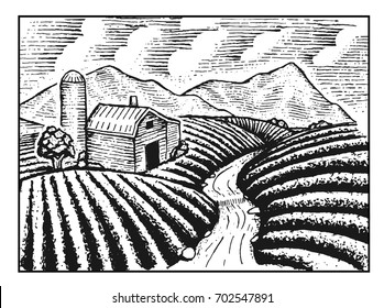Farm vector  illustration
