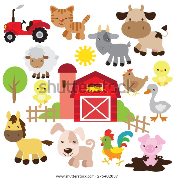 Farm Vector Illustration Stock Vector (Royalty Free) 275402837 ...