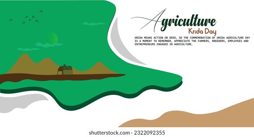 farm vector illustration with paddy feel for social media banner