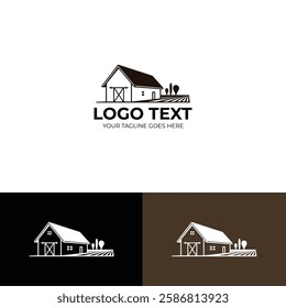 Farm vector logo design template