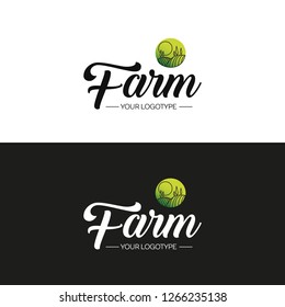 Farm vector logo. Your logotype. Elegant design