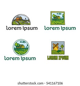 Farm vector logos design