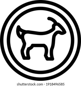 icono de línea delgada vector de granja