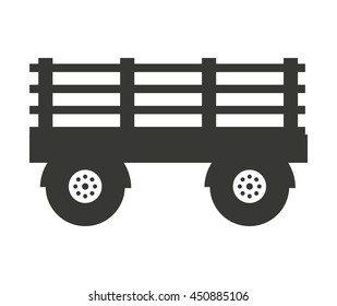 farm wagon isolated icon design, vector illustration  graphic 