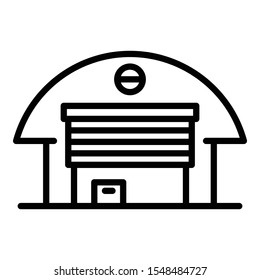 Farm warehouse icon. Outline farm warehouse vector icon for web design isolated on white background