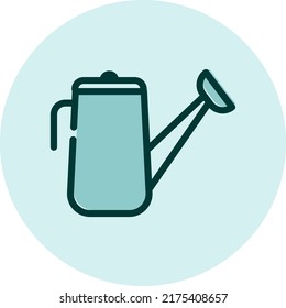 Farm water can, illustration, vector on a white background.