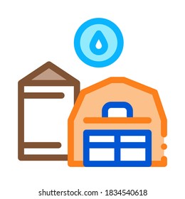 farm water supply icon vector. farm water supply sign. color symbol illustration