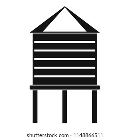 Farm water tower icon. Simple illustration of farm water tower vector icon for web design isolated on white background