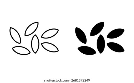 Farm wheat ears Icon set .Symbol isolated white background. vector illustration. color editable.	
