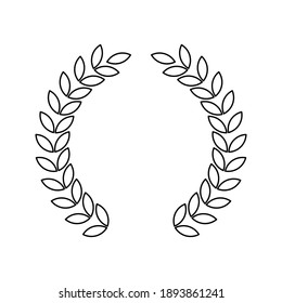 Farm wheat ears icon vector template.for organic eco business, agriculture, bakery, logo design. color editable on white background