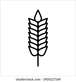 Farm wheat ears icon vector template. color editable on white background. eps 10