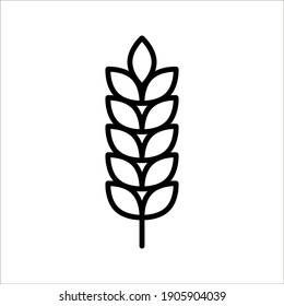Farm wheat ears icon vector template. color editable on white background. eps 10
