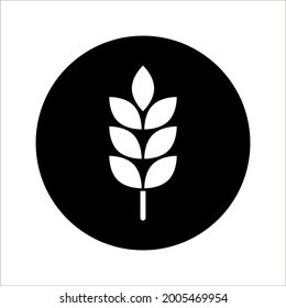 Farm wheat ears icon vector template. color editable on white background. eps 10