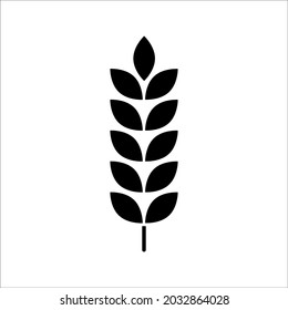 Farm wheat ears icon vector template. color editable on white background. eps 10