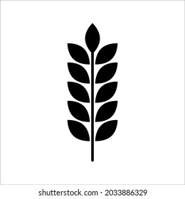 Farm wheat ears icon vector template. color editable on white background. eps 10