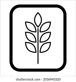 Farm wheat ears icon vector template. color editable on white background. eps 10