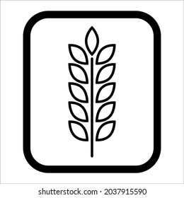 Farm wheat ears icon vector template. color editable on white background. eps 10