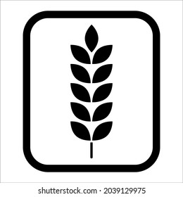 Farm wheat ears icon vector template. color editable on white background. eps 10