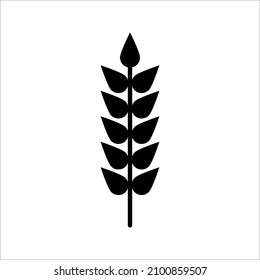 Farm wheat ears icon vector template. color editable on white background. eps 10