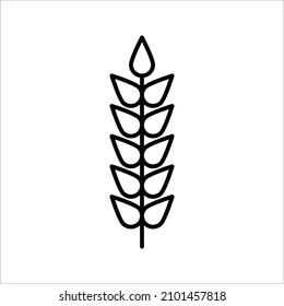 Farm wheat ears icon vector template. color editable on white background. eps 10