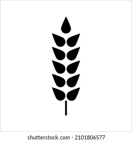 Farm wheat ears icon vector template. color editable on white background. eps 10
