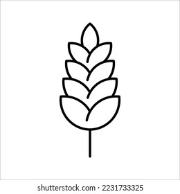 Farm wheat ears icon vector template. color editable on white background. eps 10