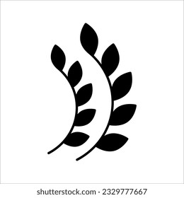 Farm wheat ears icon vector template. color editable on white background.