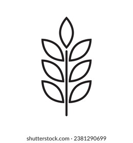 Farm wheat ears icon vector template