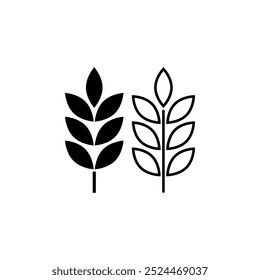 Farm wheat ears icon. vector illustration on white background. eps 10
