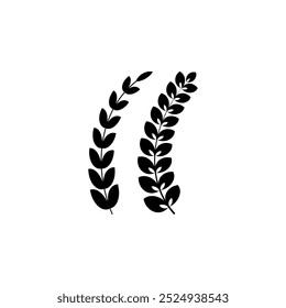 Ícone de orelhas de trigo da fazenda. ilustração vetorial sobre fundo branco. eps 10
