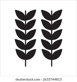 Farm wheat ears icon vector template. color editable on white background. eps 10