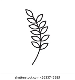 Farm wheat ears icon vector template. color editable on white background. eps 10