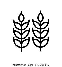 farm wheat line icon illustration