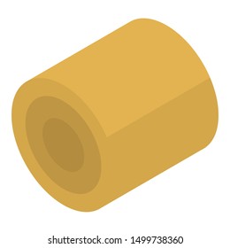 Farm wheat roll icon. Isometric of farm wheat roll vector icon for web design isolated on white background