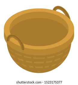 Farm wicker icon. Isometric of farm wicker vector icon for web design isolated on white background