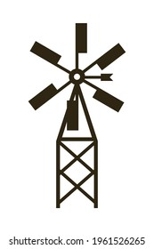 farm windmill icon on background