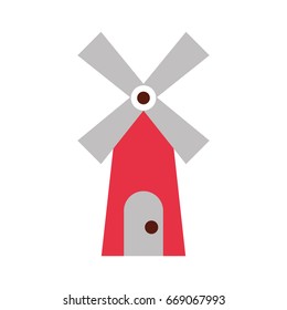 farm windmill isolated icon